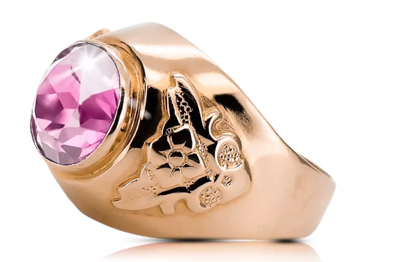 Original Vintage 14K Rose Gold Amethyst Ring Vintage craft vrc078r